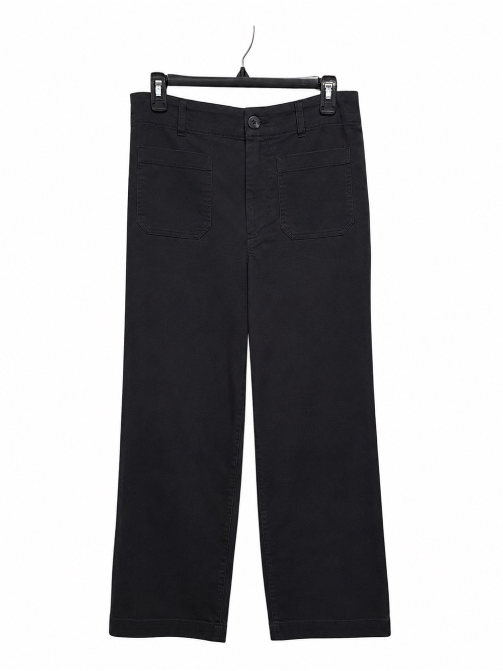 Anthropologie Maeve The Colette Crop Wide Leg Linen Blend Pants Black Size 30 - Picture 3 of 8